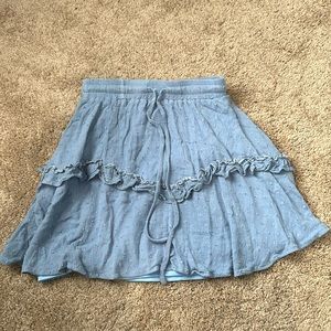 XS Fashion on Earth double lined blue skirt